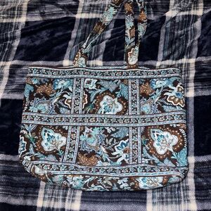 Vera Bradley blue and brown floral bag
